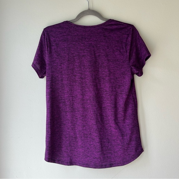 Athletic Works Purple Dri-More V-Neck Active Tee Women’s Medium Moisture-Wicking - Picture 7 of 8